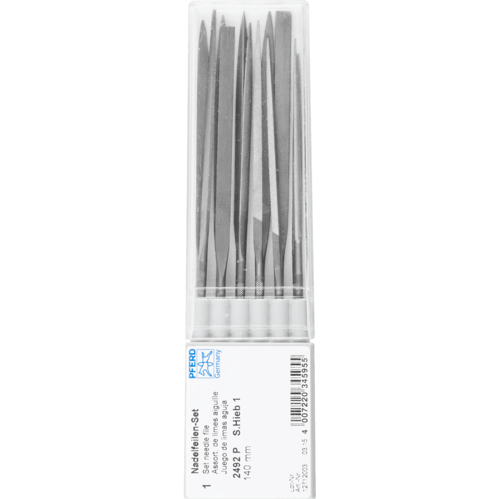 PFERD precision needle file set 12-piece in plastic box – NFB 2492 – File Set
