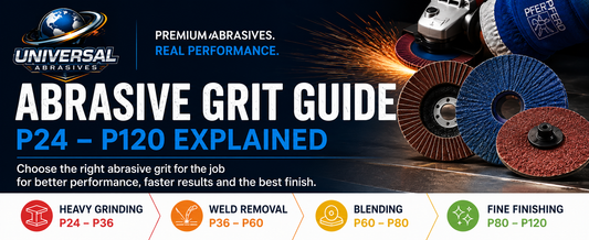 Abrasive Grit Guide P24-P120 for metalworking | Universal Abrasives