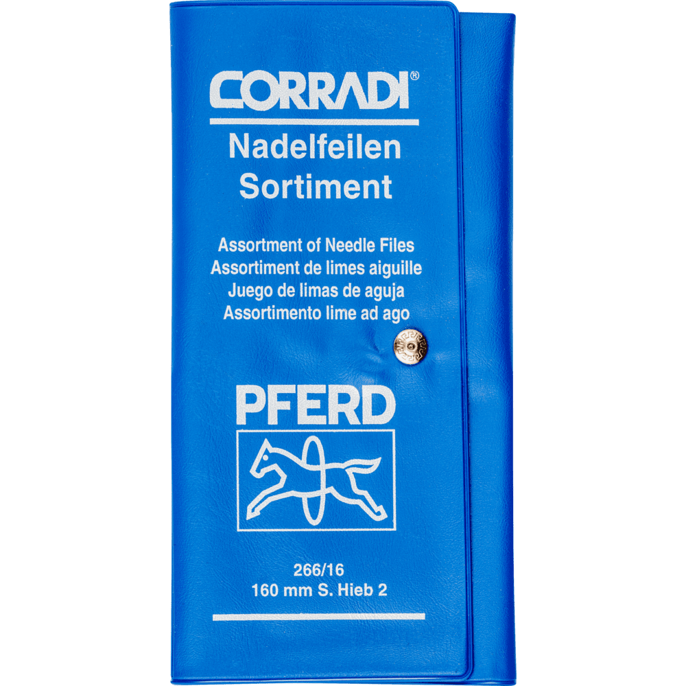 PFERD precision needle file set 12-piece in plastic pouch – 266/16 P – File Set