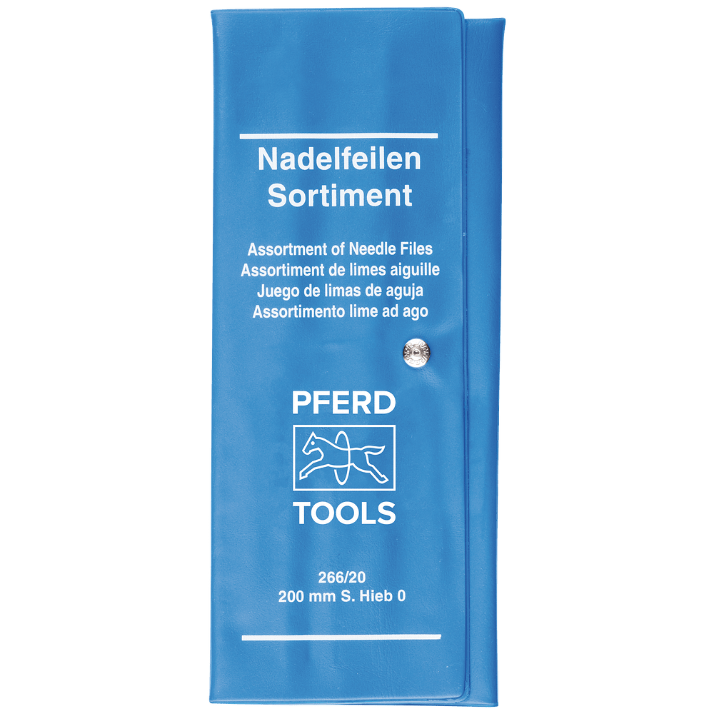 PFERD precision needle file set 12-piece in plastic pouch – 266/20 P – File Set