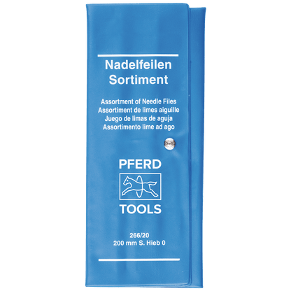 PFERD precision needle file set 12-piece in plastic pouch – 266/20 P – File Set