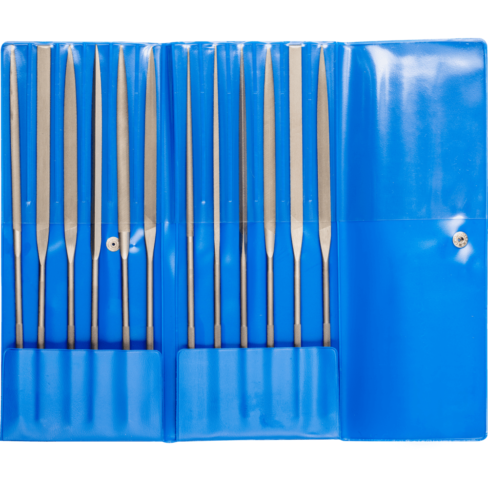 PFERD precision needle file set 12-piece in plastic pouch – 266/20 P – File Set