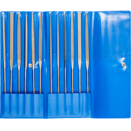 PFERD precision needle file set 12-piece in plastic pouch – 266/20 P – File Set