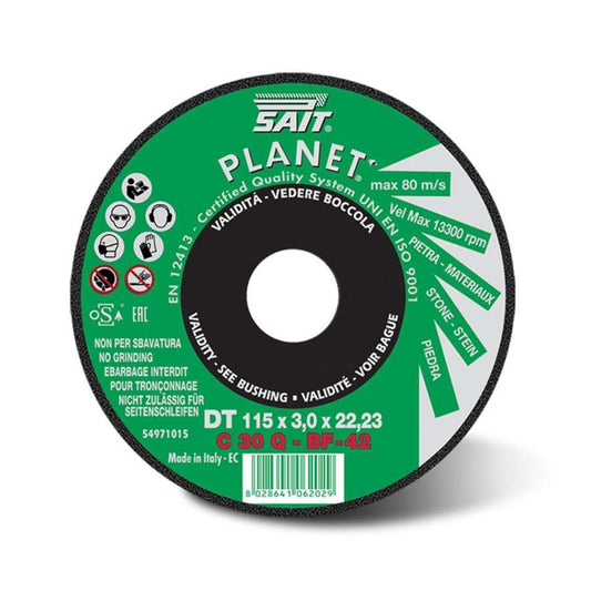 SAIT PLANET C 30 Q Depressed Centre Silicon Carbide Cutting Discs