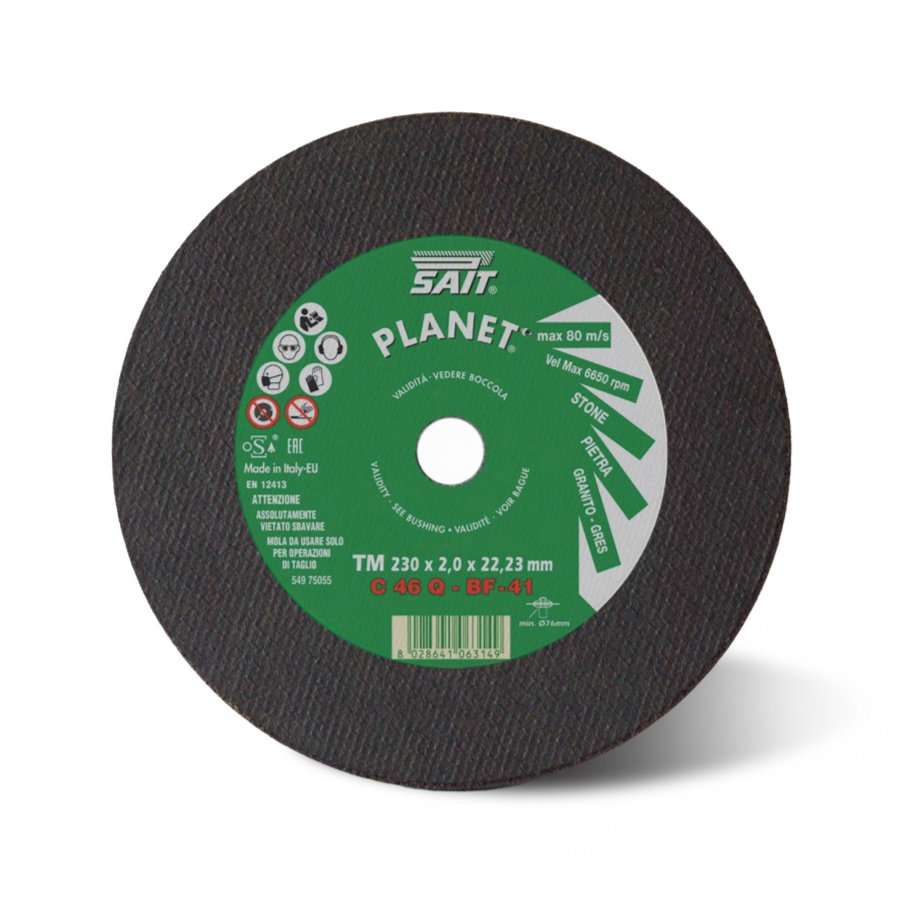 SAIT PLANET C 46 Q Flat Silicon Carbide Cutting Discs
