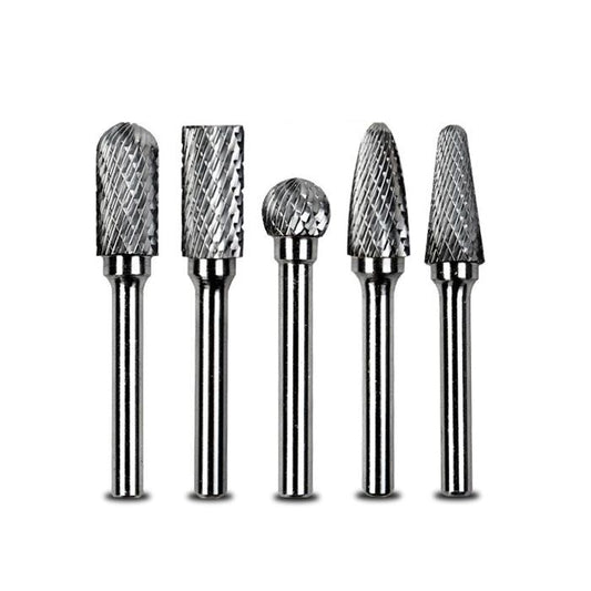Tungsten Carbide Burr 5 Piece 6mm Shank Set