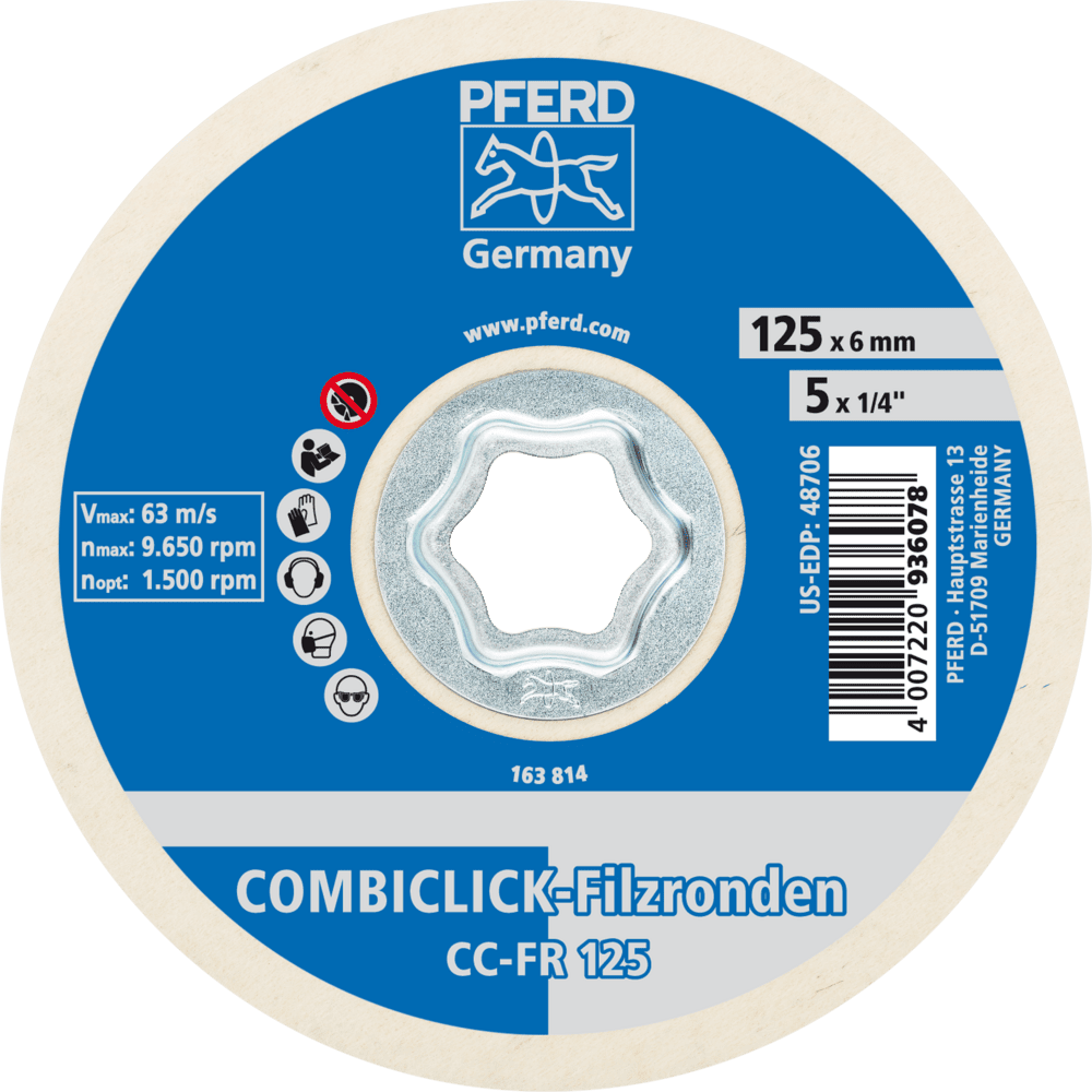 PFERD COMBICLICK Felt Disc CC-FR