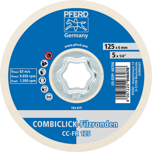 PFERD COMBICLICK Felt Disc CC-FR