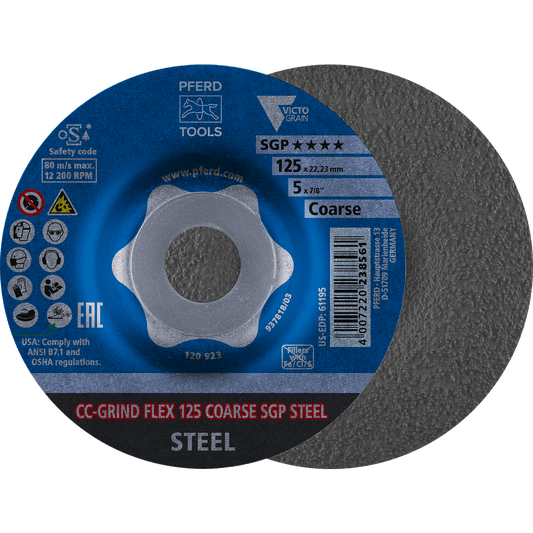 PFERD CC-GRIND FLEX SGP STEEL 115mm VICTOGRAIN-COOL grinding disc