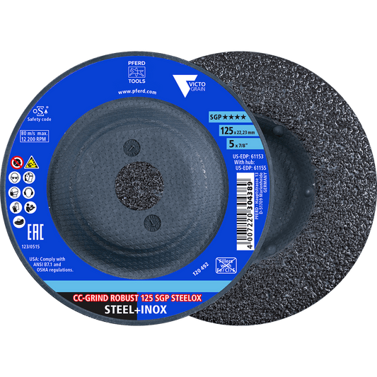 PFERD CC-GRIND ROBUST SGP STEELOX VICTOGRAIN grinding disc