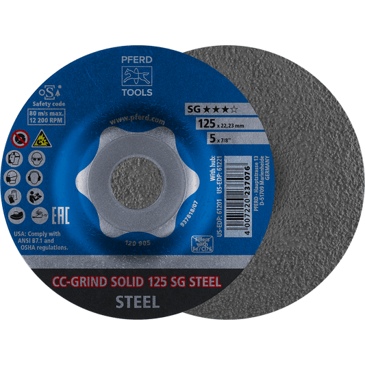 PFERD CC-GRIND SOLID SG STEEL CO-COOL grinding disc
