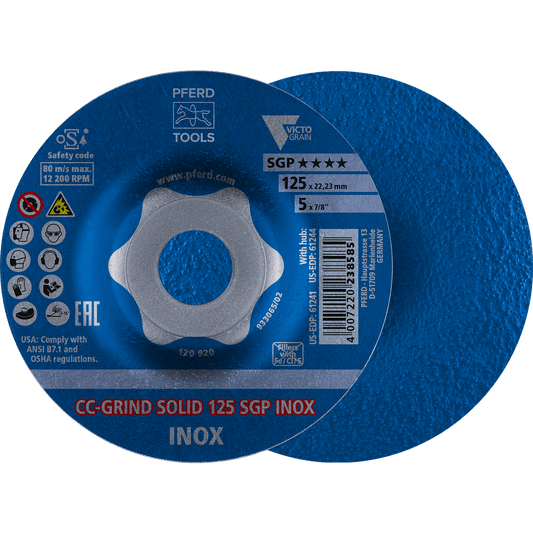 PFERD CC-GRIND SOLID SGP INOX VICTOGRAIN grinding disc