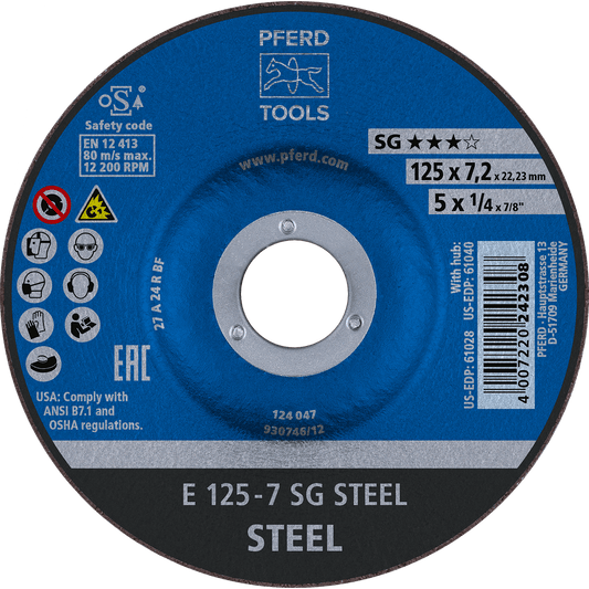 PFERD SG Grinding Wheels for Steel