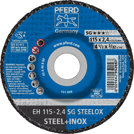 PFERD SG Steel and stainless steel Cut-Off Wheels – Depressed Centre