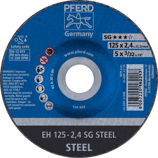 PFERD SG Steel Cut-Off Wheels – Depressed Centre