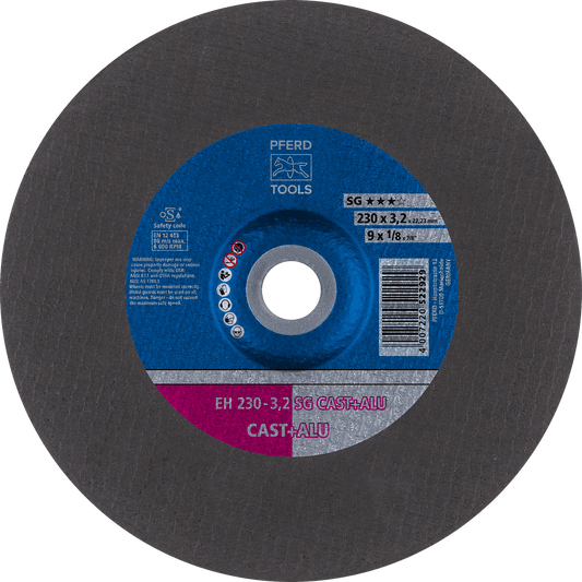 PFERD SG Cast iron and aluminium Cut-Off Wheels – Depressed Centre