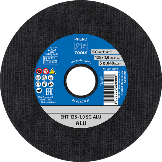 PFERD SG Aluminium and non-ferrous metals Cut-Off Wheels – Flat