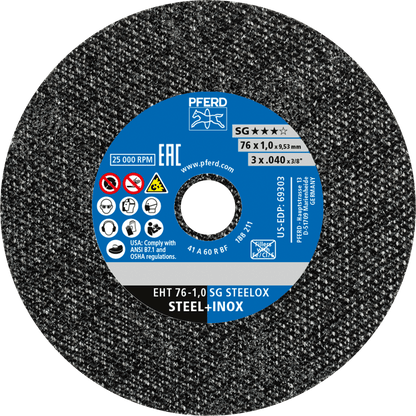 PFERD SG Steel and stainless steel Cut-Off Wheels – Flat