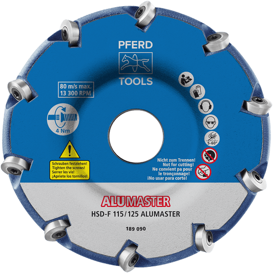 PFERD ALUMASTER HSD-F 115/125 milling disc for aluminium