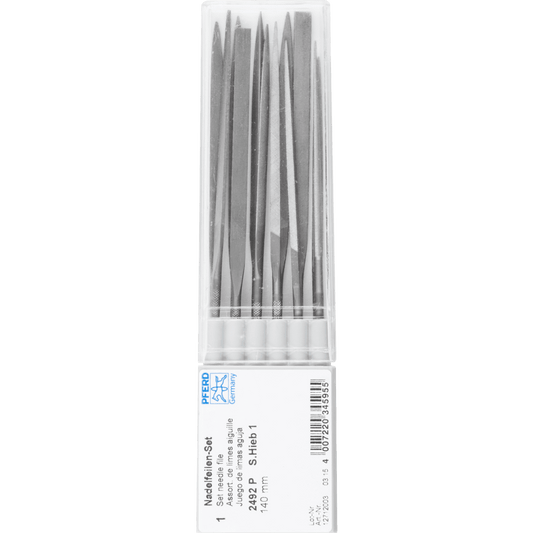 PFERD precision needle file set 12-piece in plastic box – NFB 2492 – File Set