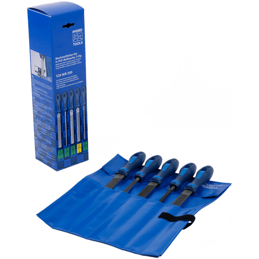 PFERD machinist's file/rasp set 5-piece in plastic pouch – 520 – File Set