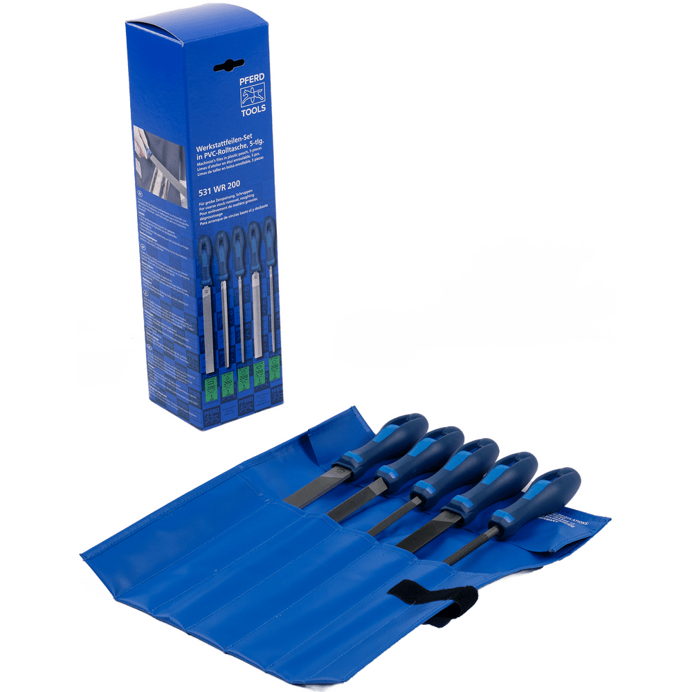 PFERD machinist's file set WR 5-piece in plastic pouch – 531 – File Set