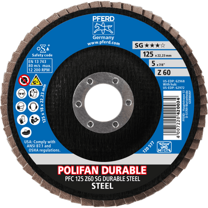 PFERD POLIFAN Flap Disc PFC Conical Z SG DURABLE STEEL