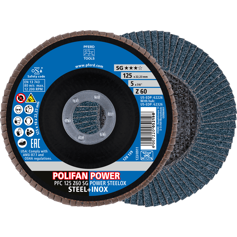 PFERD POLIFAN Flap Disc PFC Conical Z SG POWER STEELOX