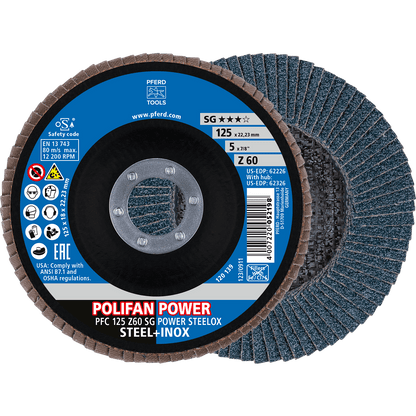 PFERD POLIFAN Flap Disc PFC Conical Z SG POWER STEELOX