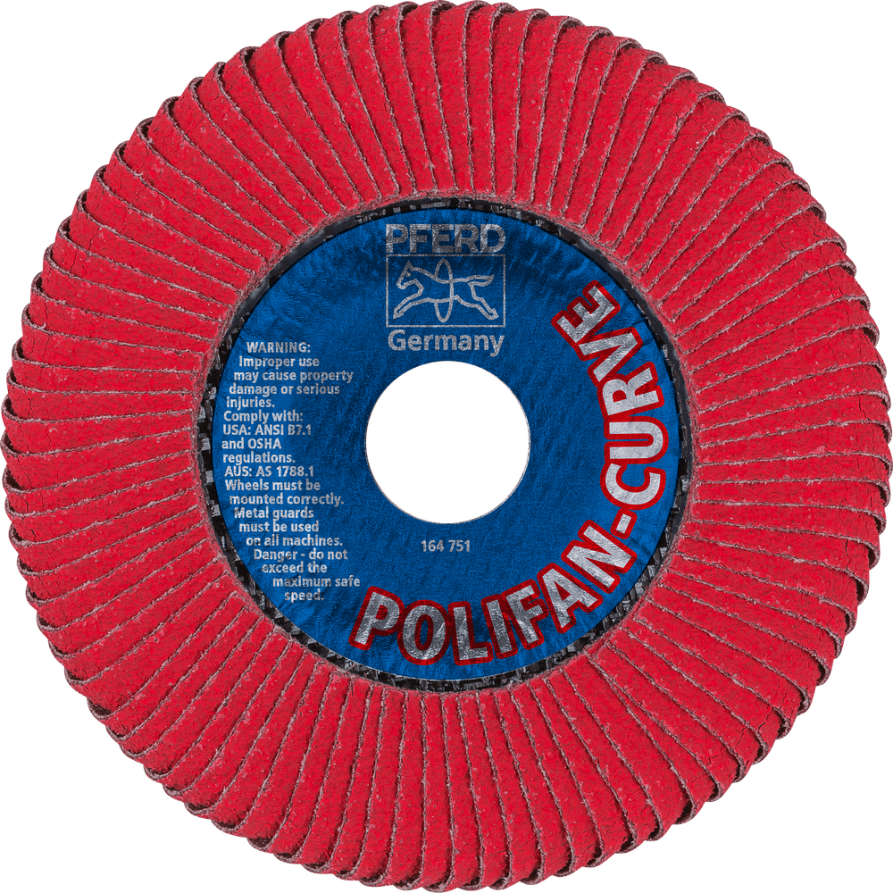 PFERD POLIFAN Flap Disc PFR Curve Large CO SGP CURVE STEELOX