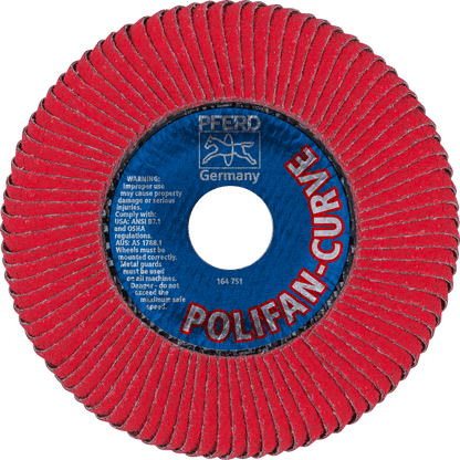 PFERD POLIFAN Flap Disc PFR Curve Large CO SGP CURVE STEELOX
