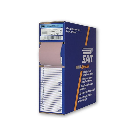 SAITAC RI-SOF 4S aluminium oxide foam-backed abrasive roll