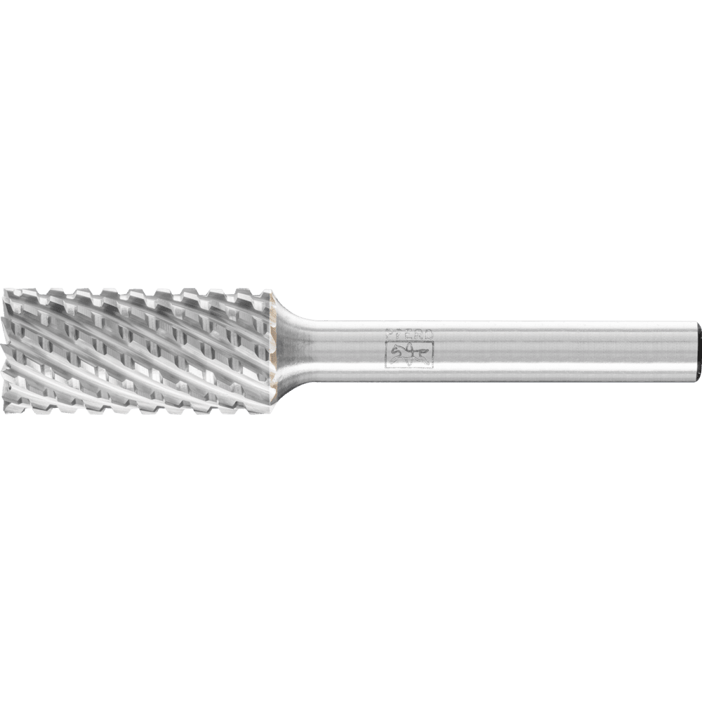 PFERD Tungsten Carbide Burr ZYAS – Cylindrical with End Cut – Titanium